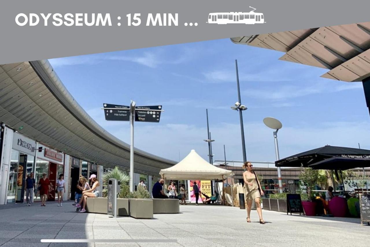 Nouveau - Jungle Montpeul - Clim - Wifi Fibre - Netflix - 5' Du Centre Et Gare - Parking - Loggia - 15' Des Plages مونبيلييه المظهر الخارجي الصورة